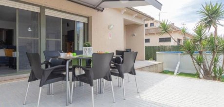 ED 605 Strandnahes Ferienhaus für 6 Personen in Riumar mit privatem Pool im Ebro Delta an der Costa Dorada