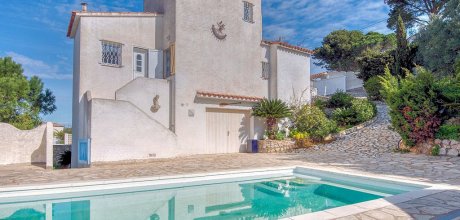 EC 806 Villa para 8 personas en la Costa Brava con vistas a l`Escala hasta el mar